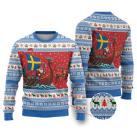 Sweden Viking Santa Christmas Ugly Christmas Sweater Funny Reindeer Norse Xmas - Wonder Print Shop