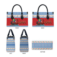 Sweden Viking Santa Christmas Leather Bag Funny Reindeer Norse Xmas - Wonder Print Shop