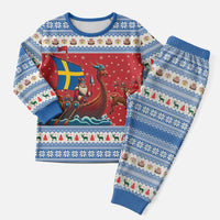 Sweden Viking Santa Christmas Pajama Set Funny Reindeer Norse Xmas - Wonder Print Shop