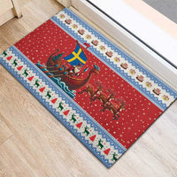 Sweden Viking Santa Christmas Rubber Doormat Funny Reindeer Norse Xmas - Wonder Print Shop