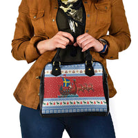 Sweden Viking Santa Christmas Shoulder Handbag Funny Reindeer Norse Xmas - Wonder Print Shop