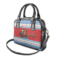 Sweden Viking Santa Christmas Shoulder Handbag Funny Reindeer Norse Xmas - Wonder Print Shop