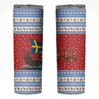 Sweden Viking Santa Christmas Skinny Tumbler Funny Reindeer Norse Xmas - Wonder Print Shop