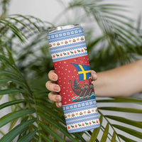 Sweden Viking Santa Christmas Skinny Tumbler Funny Reindeer Norse Xmas - Wonder Print Shop