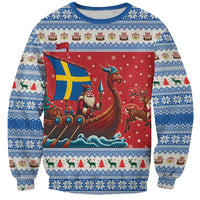 Sweden Viking Santa Christmas Sweatshirt Funny Reindeer Norse Xmas - Wonder Print Shop