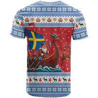 Sweden Viking Santa Christmas T Shirt Funny Reindeer Norse Xmas - Wonder Print Shop