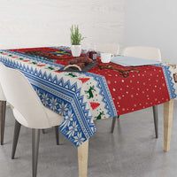 Sweden Viking Santa Christmas Tablecloth Funny Reindeer Norse Xmas - Wonder Print Shop
