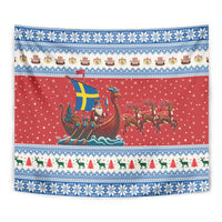 Sweden Viking Santa Christmas Tapestry Funny Reindeer Norse Xmas - Wonder Print Shop