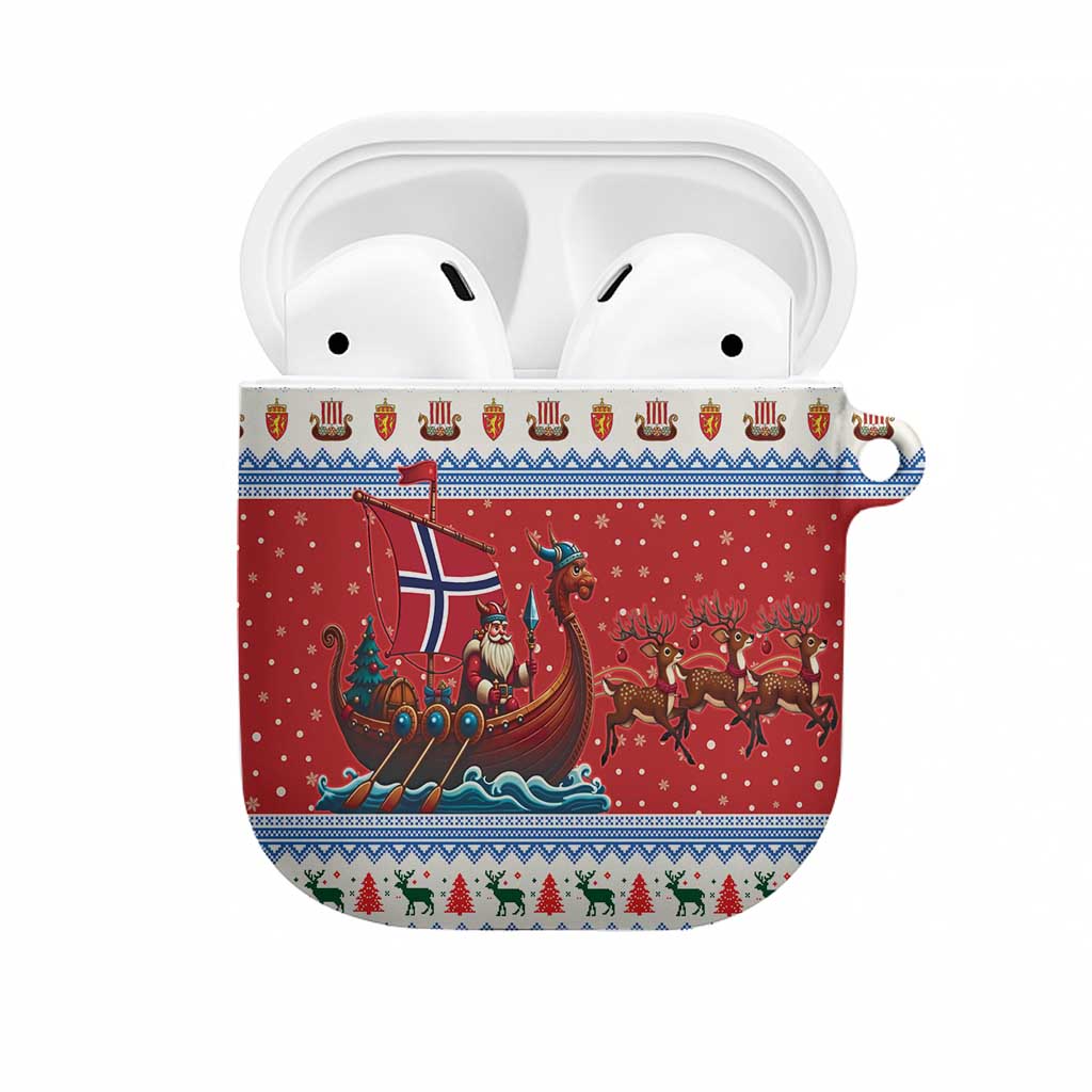 Norway Viking Santa Christmas AirPods Case Funny Reindeer Norse Xmas - Wonder Print Shop