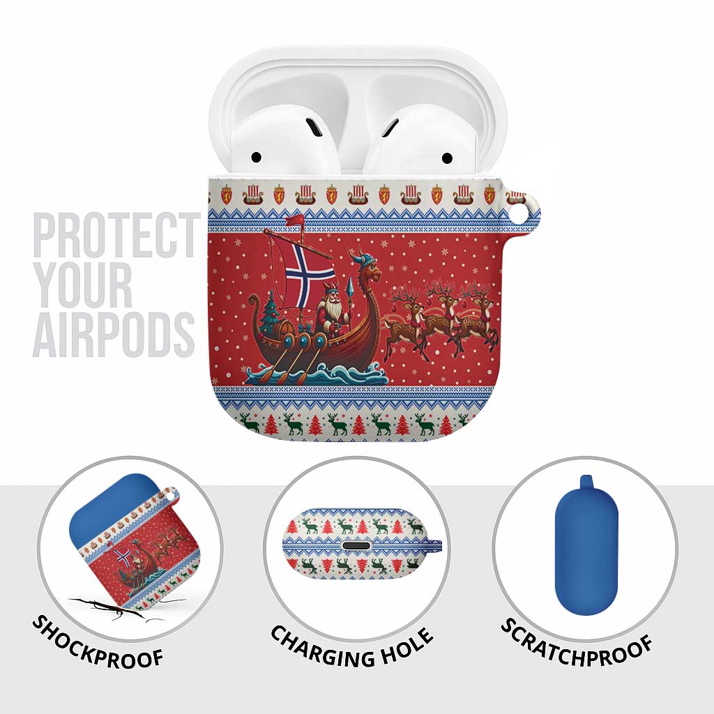 Norway Viking Santa Christmas AirPods Case Funny Reindeer Norse Xmas - Wonder Print Shop