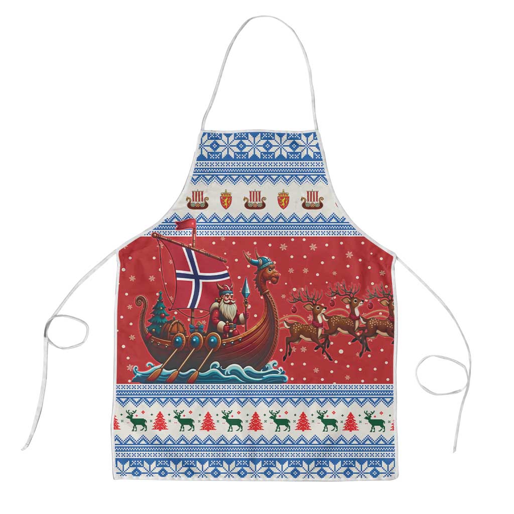Norway Viking Santa Christmas Apron Funny Reindeer Norse Xmas - Wonder Print Shop