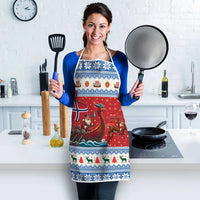Norway Viking Santa Christmas Apron Funny Reindeer Norse Xmas - Wonder Print Shop