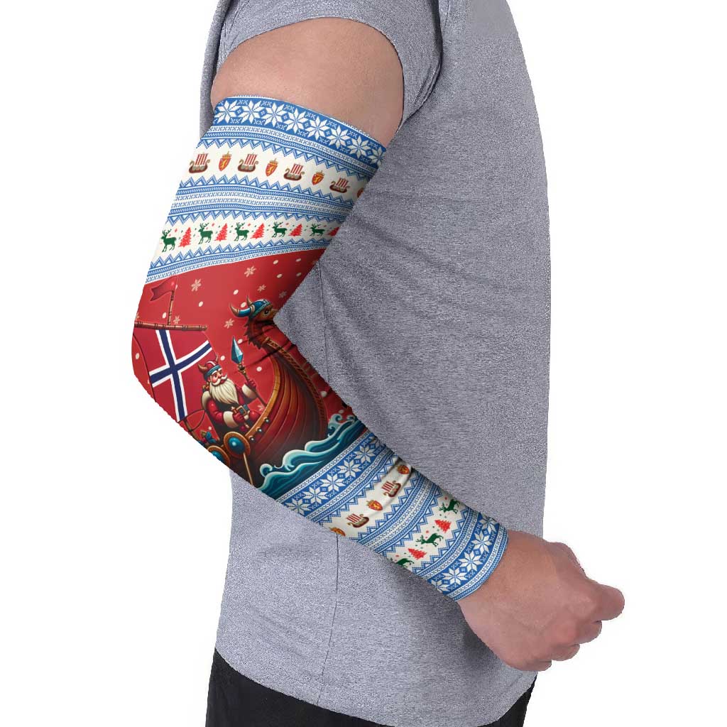 Norway Viking Santa Christmas Arm Sleeves Funny Reindeer Norse Xmas - Wonder Print Shop