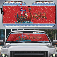 Norway Viking Santa Christmas Auto Sun Shade Funny Reindeer Norse Xmas - Wonder Print Shop