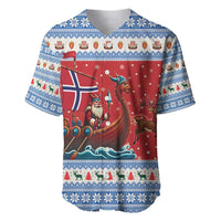 Norway Viking Santa Christmas Baseball Jersey Funny Reindeer Norse Xmas - Wonder Print Shop
