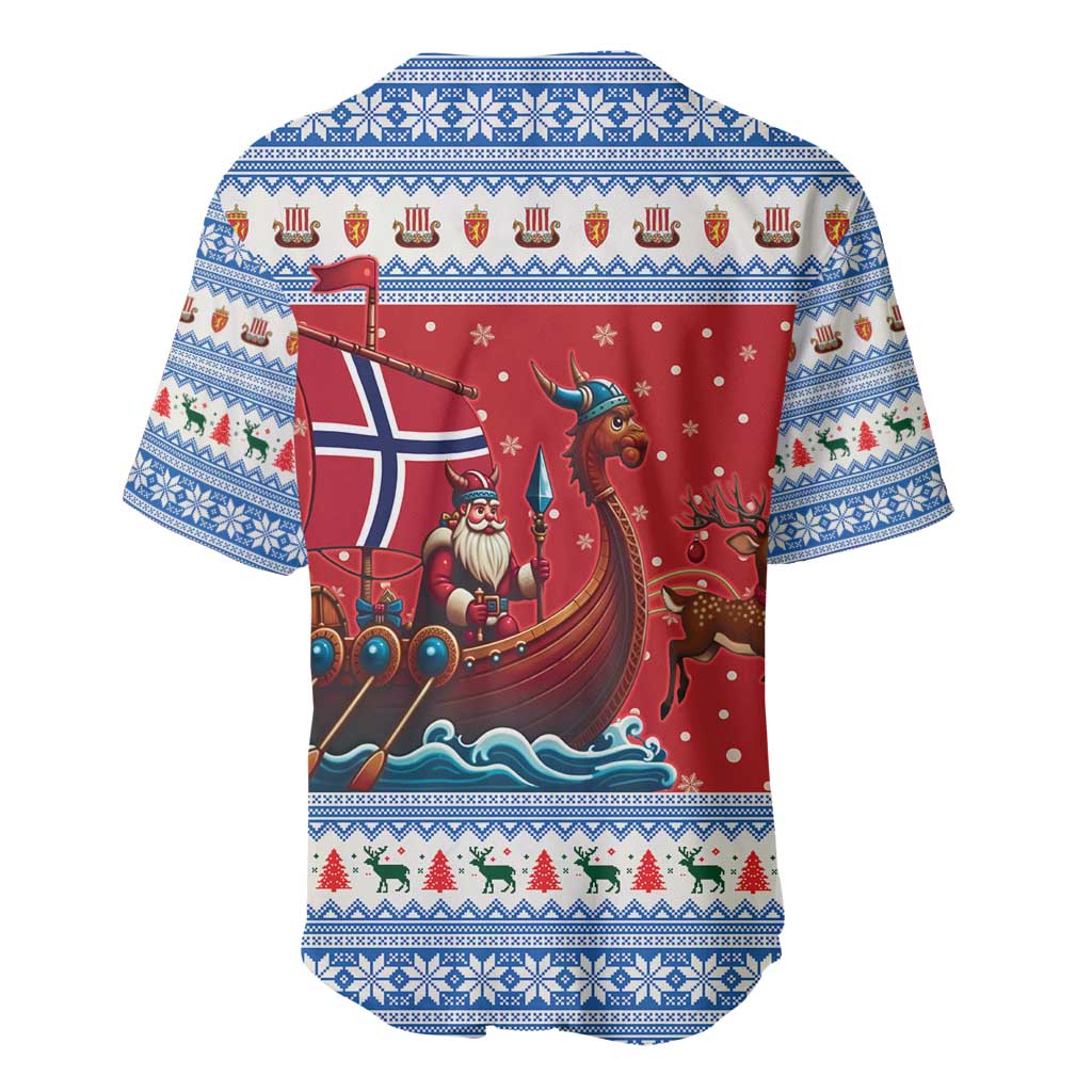 Norway Viking Santa Christmas Baseball Jersey Funny Reindeer Norse Xmas - Wonder Print Shop