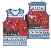 Norway Viking Santa Christmas Basketball Jersey Funny Reindeer Norse Xmas - Wonder Print Shop