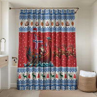 Norway Viking Santa Christmas Bathroom Set Funny Reindeer Norse Xmas - Wonder Print Shop