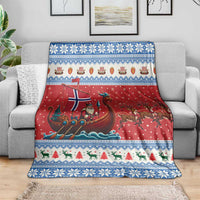 Norway Viking Santa Christmas Blanket Funny Reindeer Norse Xmas - Wonder Print Shop