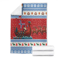 Norway Viking Santa Christmas Blanket Funny Reindeer Norse Xmas - Wonder Print Shop