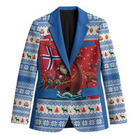 Norway Viking Santa Christmas Blazer Funny Reindeer Norse Xmas - Wonder Print Shop