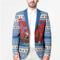 Norway Viking Santa Christmas Blazer Funny Reindeer Norse Xmas - Wonder Print Shop