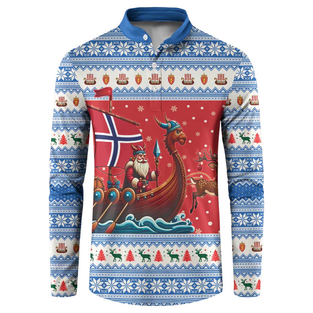 Norway Viking Santa Christmas Button Sweatshirt Funny Reindeer Norse Xmas - Wonder Print Shop