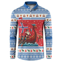 Norway Viking Santa Christmas Button Sweatshirt Funny Reindeer Norse Xmas - Wonder Print Shop