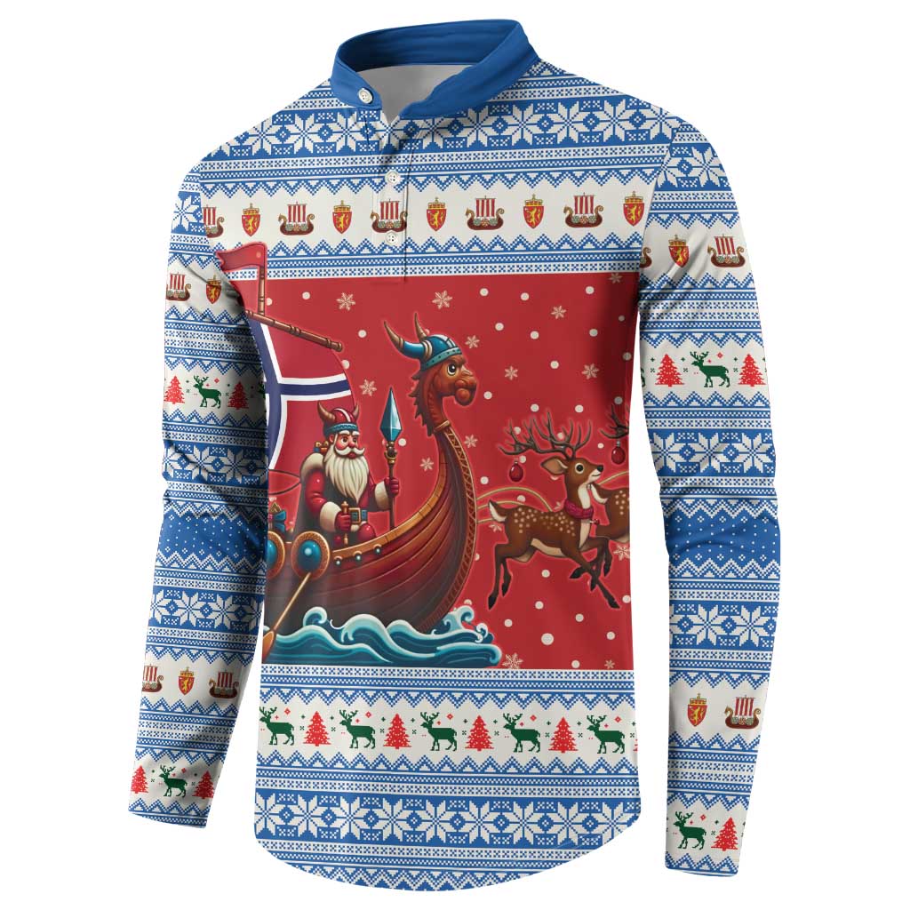 Norway Viking Santa Christmas Button Sweatshirt Funny Reindeer Norse Xmas - Wonder Print Shop