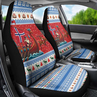 Norway Viking Santa Christmas Car Seat Cover Funny Reindeer Norse Xmas - Wonder Print Shop