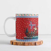 Norway Viking Santa Christmas Ceramic Mug Funny Reindeer Norse Xmas - Wonder Print Shop