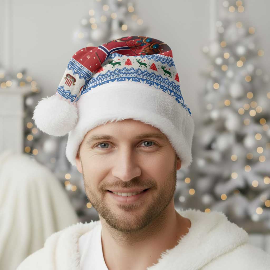 Norway Viking Santa Christmas Santa Hat Funny Reindeer Norse Xmas - Wonder Print Shop