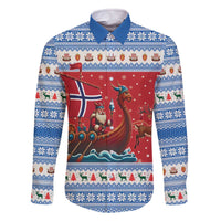 Norway Viking Santa Christmas Family Matching Off The Shoulder Long Sleeve Dress and Hawaiian Shirt Funny Reindeer Norse Xmas - Wonder Print Shop