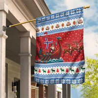 Norway Viking Santa Christmas Garden Flag Funny Reindeer Norse Xmas - Wonder Print Shop