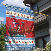 Norway Viking Santa Christmas Garden Flag Funny Reindeer Norse Xmas - Wonder Print Shop