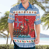Norway Viking Santa Christmas Hawaiian Shirt Funny Reindeer Norse Xmas - Wonder Print Shop