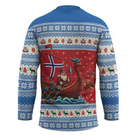 Norway Viking Santa Christmas Hockey Jersey Funny Reindeer Norse Xmas - Wonder Print Shop