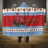 Norway Viking Santa Christmas Hooded Blanket Funny Reindeer Norse Xmas - Wonder Print Shop