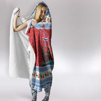 Norway Viking Santa Christmas Hooded Blanket Funny Reindeer Norse Xmas - Wonder Print Shop