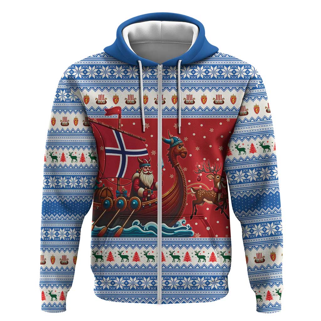 Norway Viking Santa Christmas Hoodie Funny Reindeer Norse Xmas - Wonder Print Shop