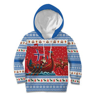 Norway Viking Santa Christmas Kid Hoodie Funny Reindeer Norse Xmas - Wonder Print Shop