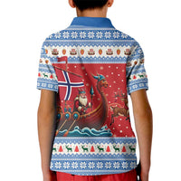 Norway Viking Santa Christmas Kid Polo Shirt Funny Reindeer Norse Xmas - Wonder Print Shop