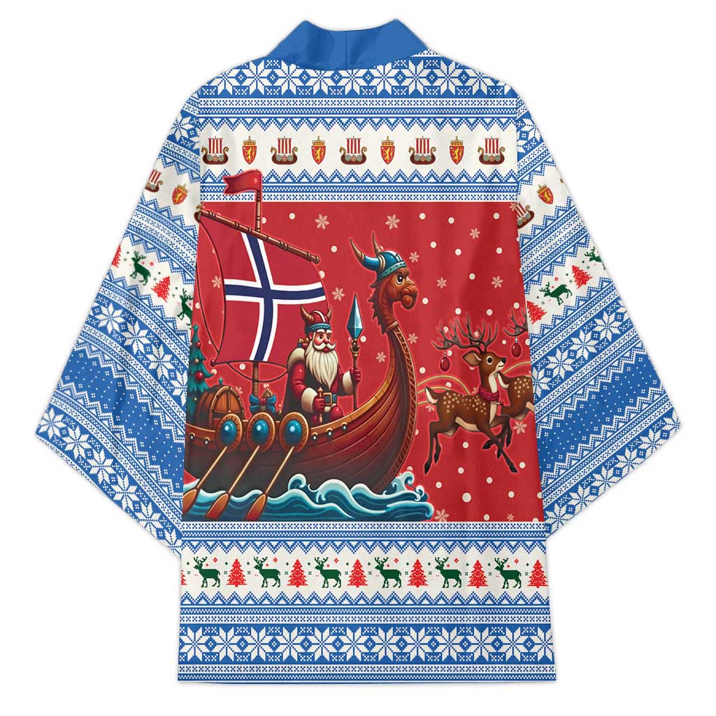 Norway Viking Santa Christmas Kimono Funny Reindeer Norse Xmas - Wonder Print Shop
