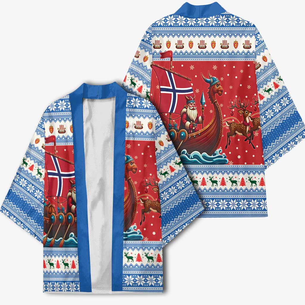 Norway Viking Santa Christmas Kimono Funny Reindeer Norse Xmas - Wonder Print Shop
