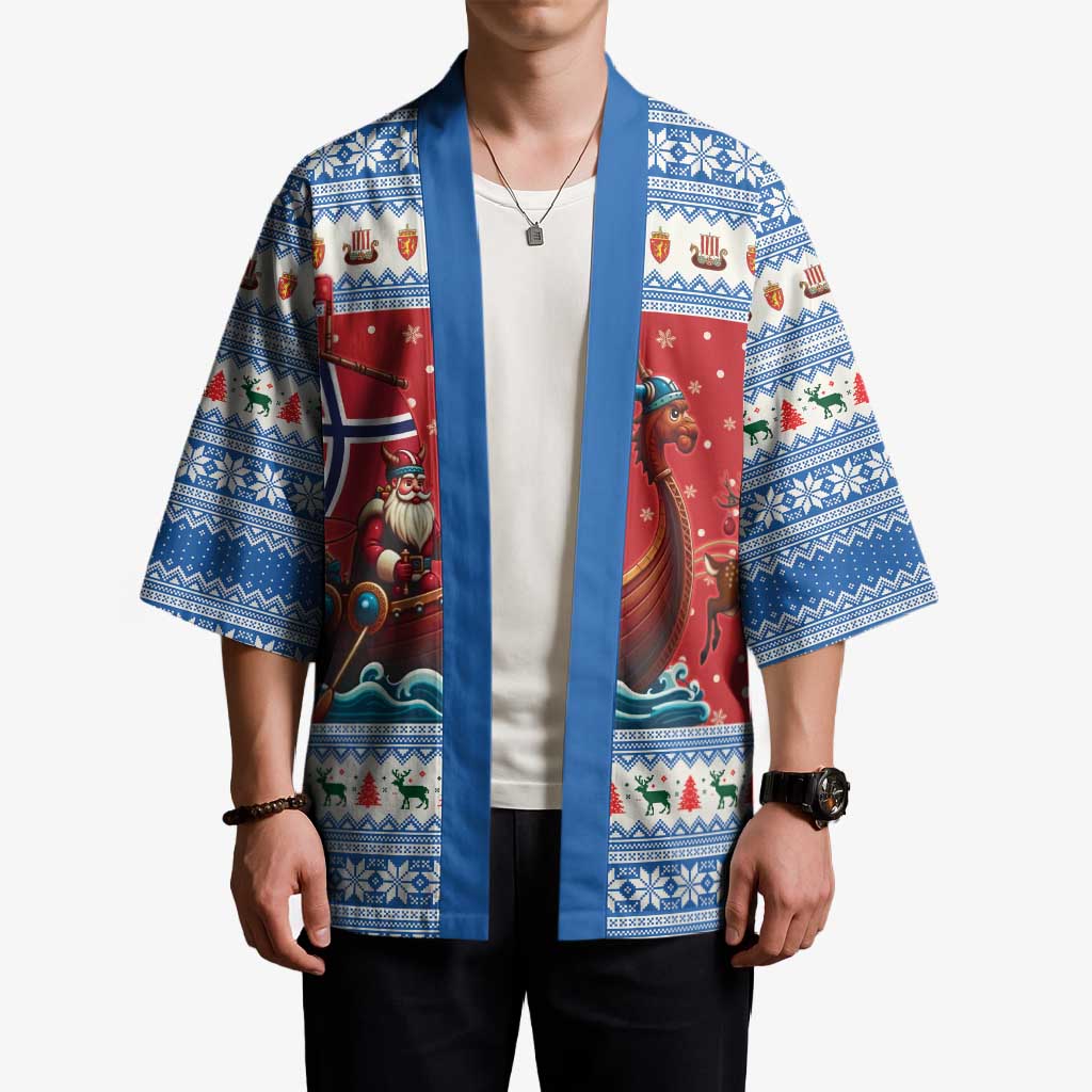 Norway Viking Santa Christmas Kimono Funny Reindeer Norse Xmas - Wonder Print Shop