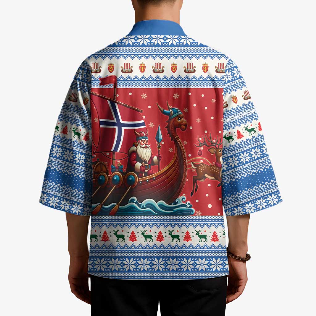 Norway Viking Santa Christmas Kimono Funny Reindeer Norse Xmas - Wonder Print Shop