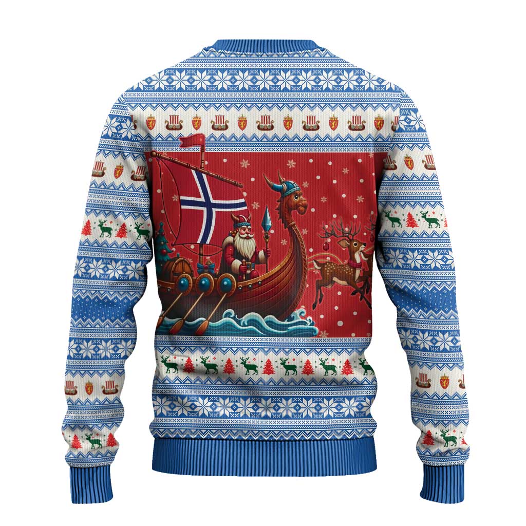 Norway Viking Santa Christmas Ugly Christmas Sweater Funny Reindeer Norse Xmas - Wonder Print Shop