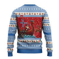 Norway Viking Santa Christmas Ugly Christmas Sweater Funny Reindeer Norse Xmas - Wonder Print Shop