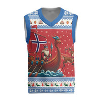 Norway Viking Santa Christmas Knitted V-Neck Vest Funny Reindeer Norse Xmas - Wonder Print Shop