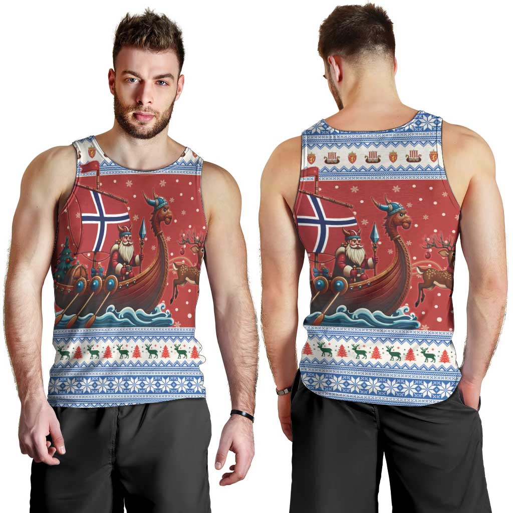 Norway Viking Santa Christmas Men Tank Top Funny Reindeer Norse Xmas - Wonder Print Shop